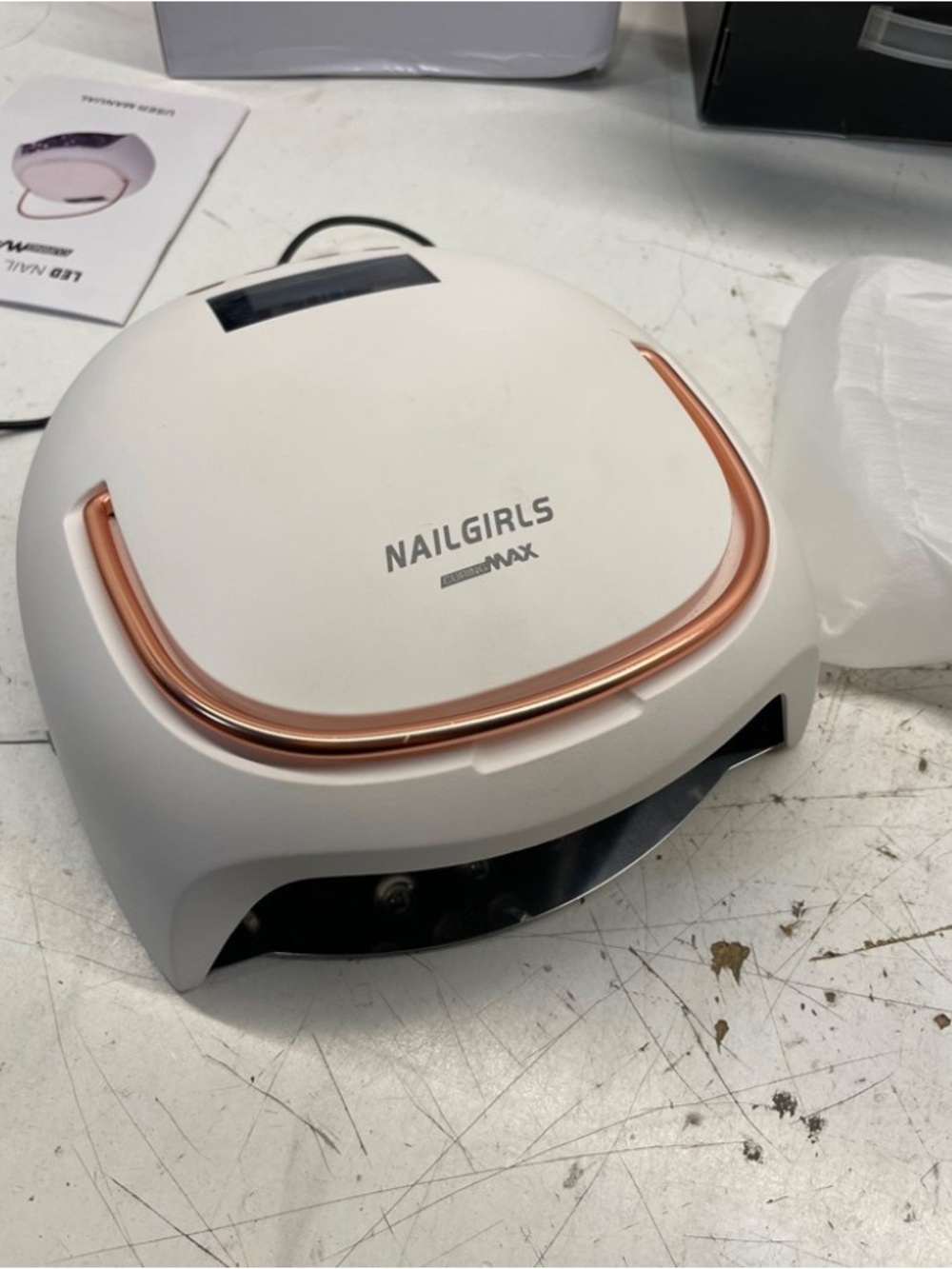 NAILGIRLS 80W Professional Cordless Nail Lamp, Rechargeable Fast-Dry Light - Picture 4 of 4